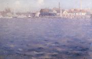 Theodore Roussel Blue Thames End of a Summer Afternoon Chelsea china oil painting reproduction